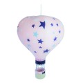 Duży balon różowy w granatowe gwiazdki
