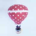 Duży balon czerwony w białe gwiazdki