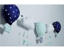 Girlanda z 5 elementów balony i chmurki w wybranym kolorze