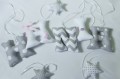 Literki z imieniem dziecka Hania szaro-białe
