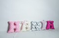 Literki z imieniem dziecka Hania róż , szary, ecru