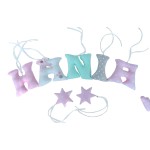 Zestaw ręcznie szytych literek do pokoju dziecka – HANIA