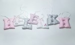 Zestaw ręcznie szytych literek do pokoju dziecka – HELENKA