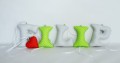 Szyte literki z imieniem dziecka Filip szaro-zielone