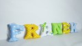 Literki z imieniem dziecka_Franek_Franio_Franuś niebieski, zielony, biały, żółty