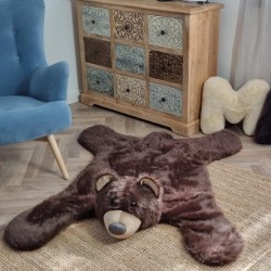 Duża mata na podłogę niedźwiedź miś futerko